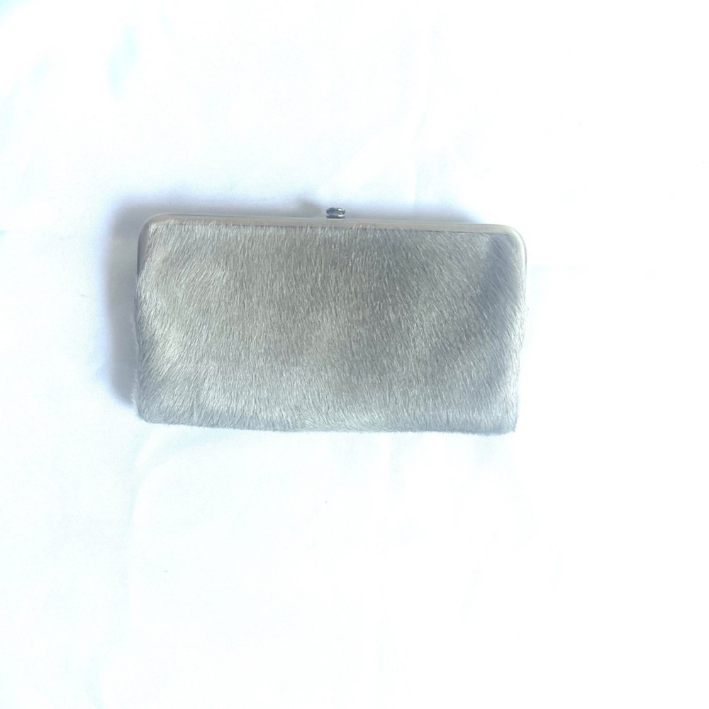 HOBO Hide Fur & Leather Clutch Wallet